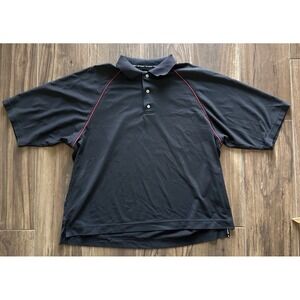 Footjoy Polo Shirt Men Black Short Sleeve Golf Lightweight GA Bulldogs Sports